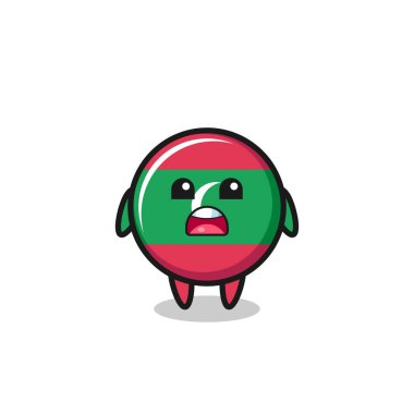 Maldivler özür dileyen ifadeli bayrak çizimleri, özür dilerim, şirin tasarım