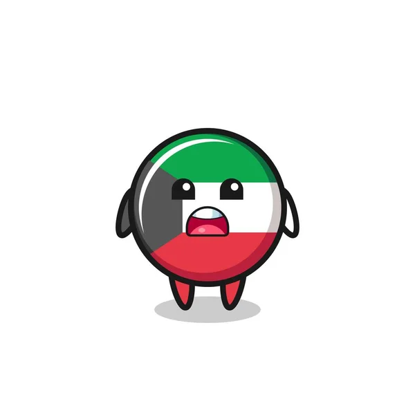 Kuwait Bandeira Ilustração Com Desculpas Expressão Dizendo Que Sou Pesaroso — Vetor de Stock