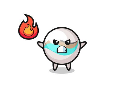 Kızgın jestli, sevimli tasarımı olan mermer oyuncaklar.