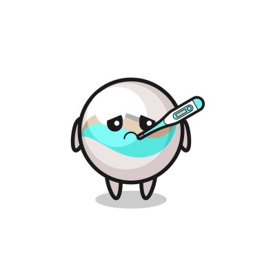 Ateşli mermer maskot karakteri, şirin bir tasarım.