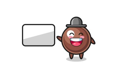 tapioca inci karikatür çizimi sunum yapıyor