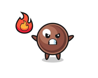 tapioca inci karakteri kızgın jest ile çizgi film