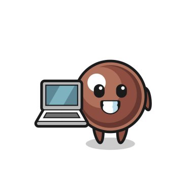 Tapyoka incisinin bir laptoyla maskotu.