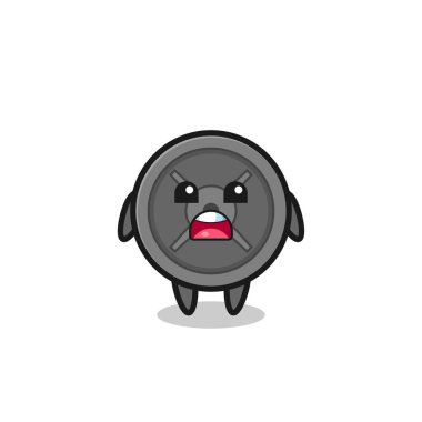 Özür dileyen bir ifadeyle halter çizimi, özür dilerim, şirin tasarım.