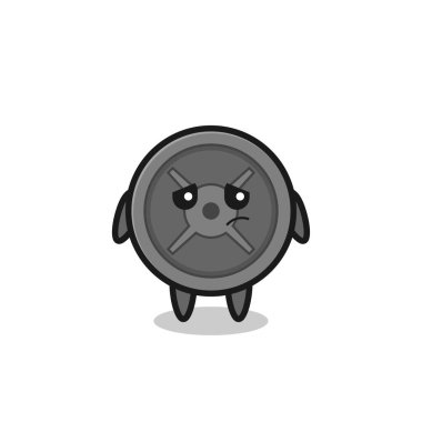 Halter plakalı çizgi film karakterinin tembel hareketi, şirin tasarım.