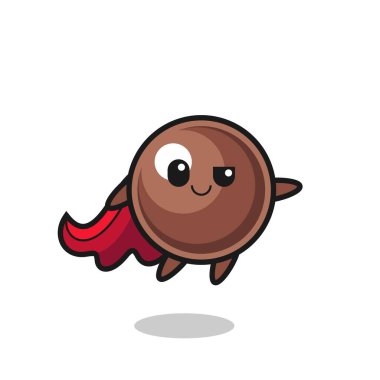 Sevimli tapyoka inci süper kahraman uçuyor, şirin tasarım.