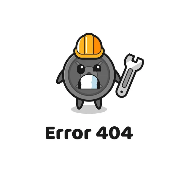 Erro 404 Com Mascote Bonito Placa Barra Projeto Bonito — Vetor de Stock