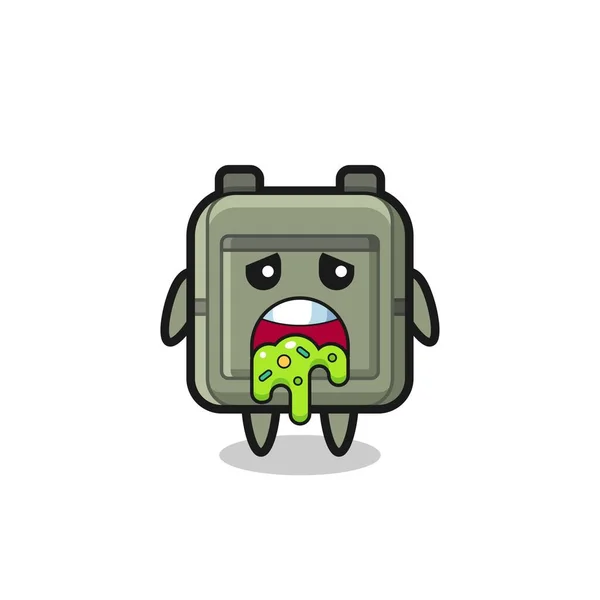 Cute School Bag Character Wrke Cute Design — стоковый вектор