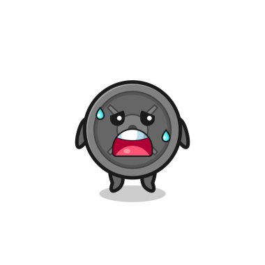 Halter plakasının yorgun çizgi filmi, şirin bir tasarım.