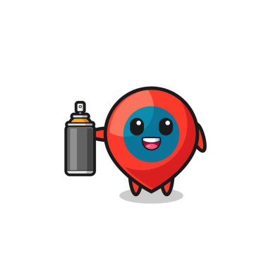 Grafiti bombacısı olarak şirin bir sembol, şirin bir tasarım.