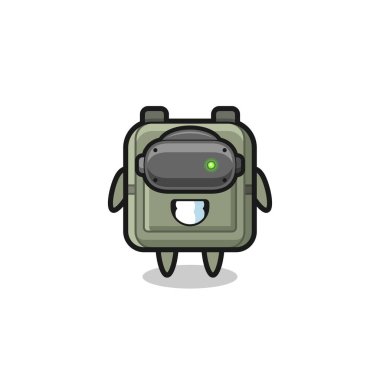 Şirin okul çantası, VR kulaklık, şirin tasarım.