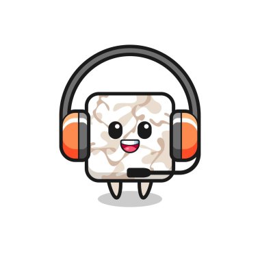 Müşteri hizmetleri olarak seramik fayansların çizgi film maskotu, şirin tasarım.