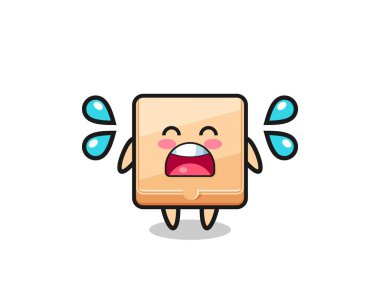 Pizza kutusu çizimi. Ağlama hareketi, şirin tasarım.