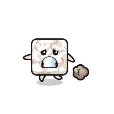 Korkuyla çalışan seramik fayansın çizimi, şirin tasarım