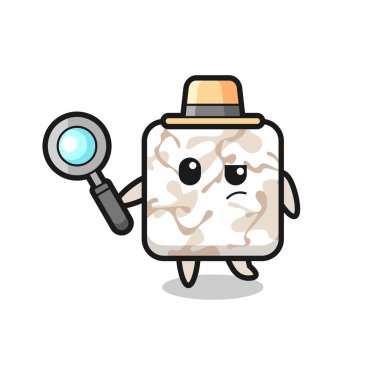 Seramik fayans dedektifi bir davayı inceliyor, şirin bir tasarım.