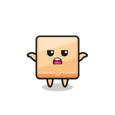 Pizza kutusu maskotu karakteri ne bileyim, şirin bir tasarım olduğunu söylüyor.