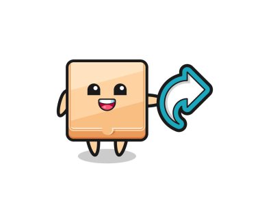 Şirin pizza kutusu sosyal medya paylaşım sembolü, şirin tasarım