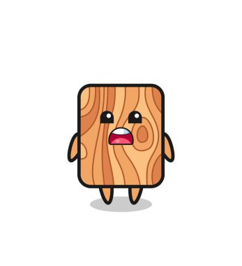 Özür dileyen bir ifadeyle ahşap çizimi, özür dilerim, şirin tasarım.