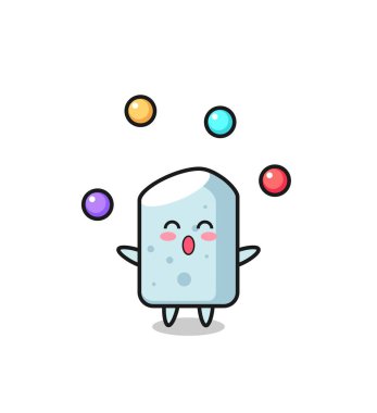 Tebeşir sirki çizgi filmi, top hokkabazlığı, şirin tasarım.