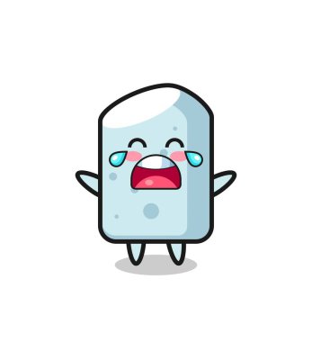 Ağlayan tebeşirin güzel bir bebek, şirin bir tasarım.