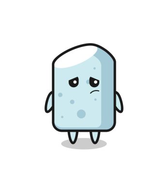 Tebeşir çizgi film karakterinin tembel hareketi, şirin tasarım.