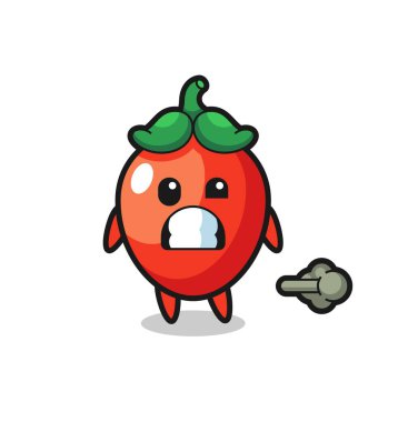 Şili biberi karikatürünün çizimi...