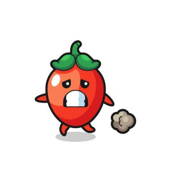 Fea 'de çalışan kırmızı biberin çizimi