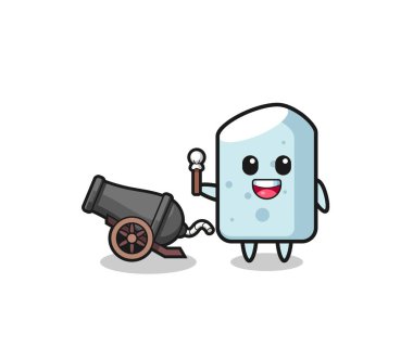 Sevimli tebeşirle atış, şirin tasarım.