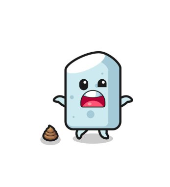 Tebeşir toprağı kakayla karşılaştığına şaşırdı, şirin tasarım.