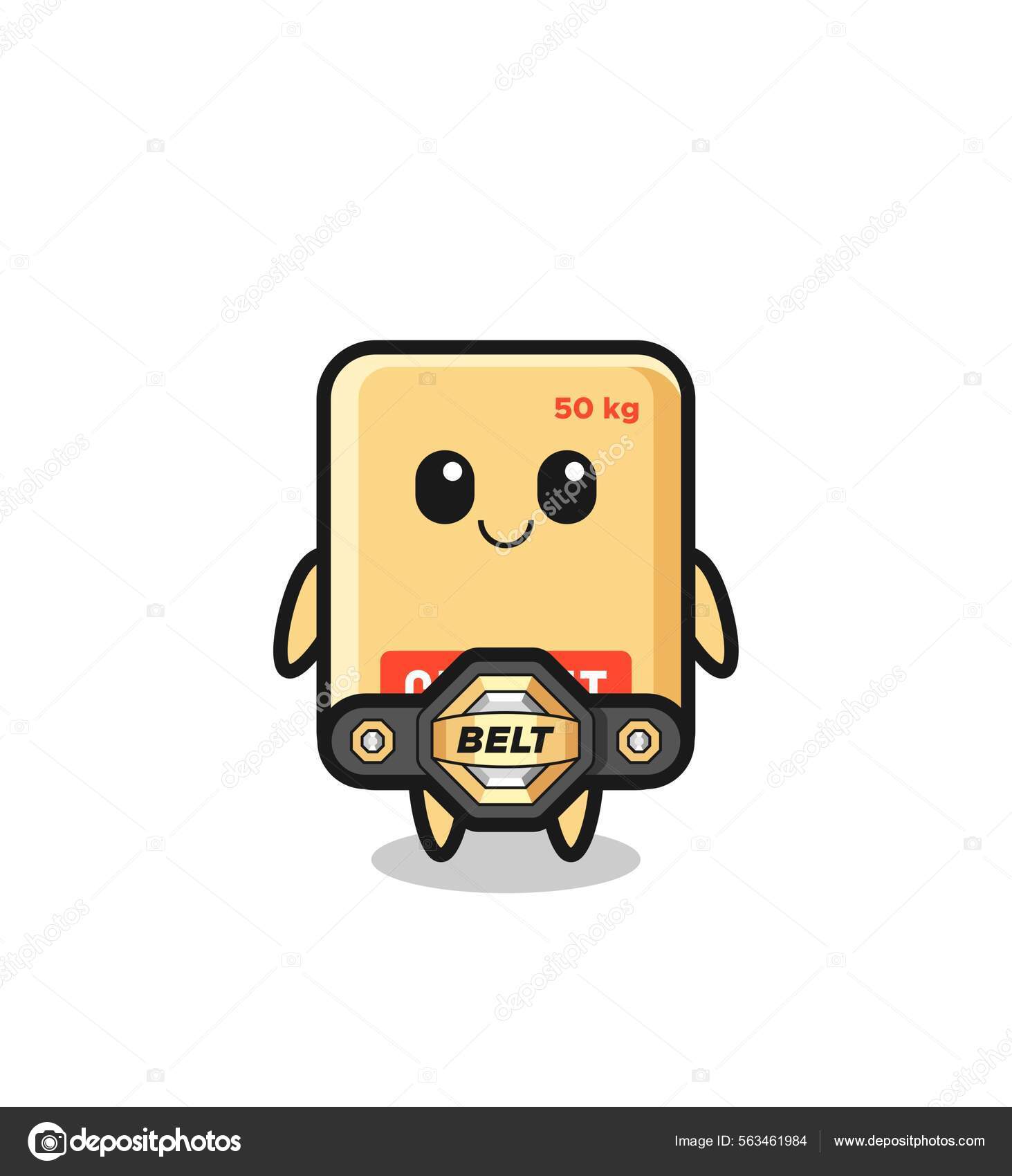 Mma Lutador Cimento Saco Mascote Com Cinto Design Bonito Vetor de  ©heriyusuf.rap@gmail.com 563461984, image size:1463x1700