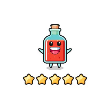 Müşterinin en iyi derecelendirmesi, kare zehir şişesi 5 yıldızlı sevimli karakter, şirin tasarım