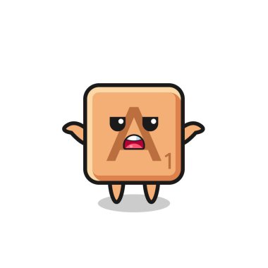 Scrabble maskotu karakteri ne bileyim, şirin tasarım diyor.