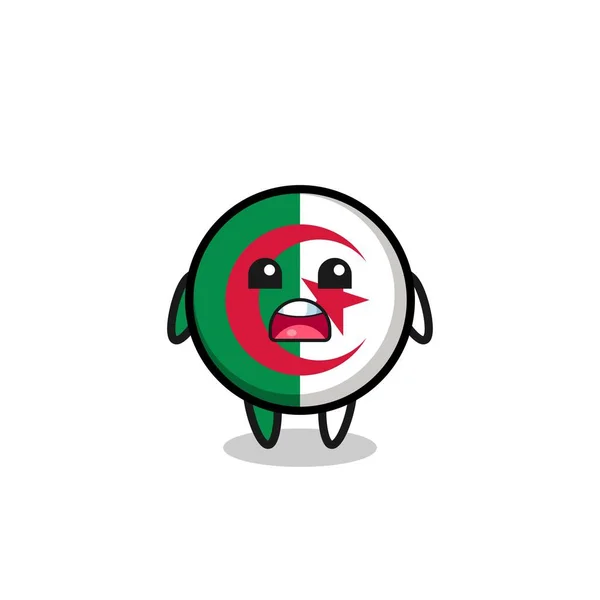 Ilustração Bandeira Algeria Com Expressão Desculpas Dizendo Que Sinto Muito —  Vetores de Stock