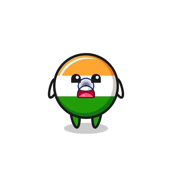 India Bandera Ilustración Con Disculpas Expresión Diciendo Siento Lindo Diseño — Vector de stock