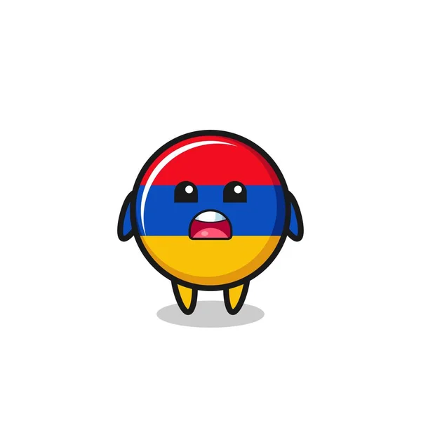 Armenia Flagga Illustration Med Ursäkt Uttryck Säger Jag Ledsen Söt — Stock vektor