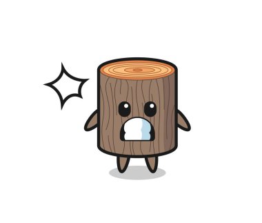 Ağaç kütüğü karakteri. Şok edici bir jest, şirin bir tasarım.