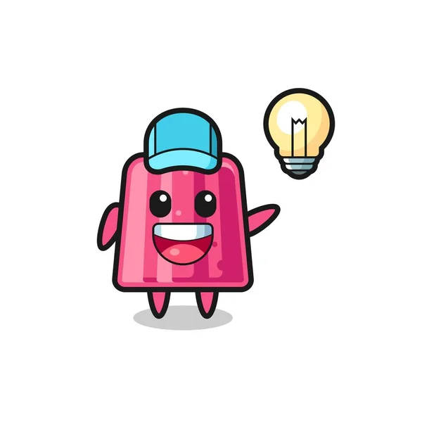 Jelly Character Cartoon Getting Idea Cute Design — ストックベクタ