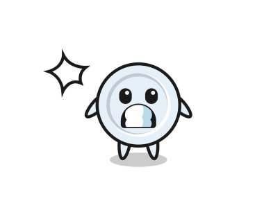 Tabak karakteri çizgi filmi. Şok edici bir jest, şirin bir tasarım.