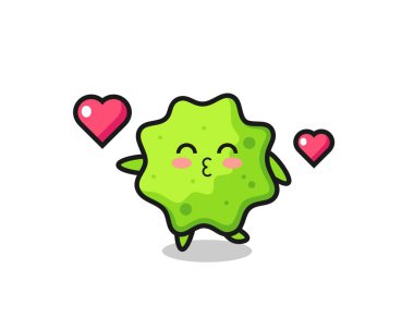 Öpücük jestli çizgi film karakteri, şirin tasarım