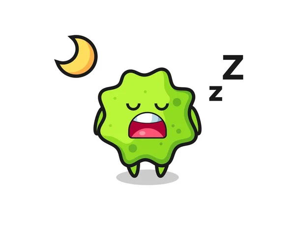 Splat Character Illustration Sleeping Night Cute Design — Stock Vector