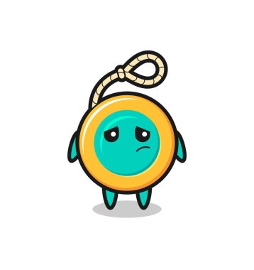 Karikatür karakterinin tembel jesti, şirin tasarım.