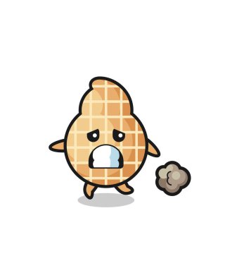 Korkuyla koşan fıstık tasarımı, şirin tasarım.