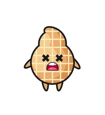 Ölü fıstık maskotu, sevimli tasarım.