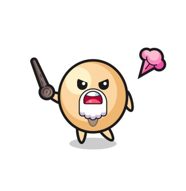 Şirin soya fasulyesi büyükbaba kızıyor, şirin tasarım.