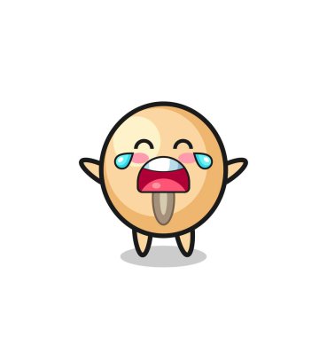 Ağlayan soya fasulyesi güzel bebek, şirin tasarım.