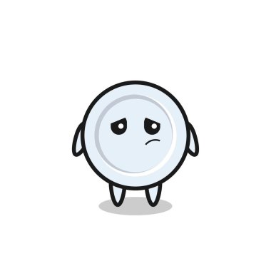 Çizgi film karakterinin tembel jesti, şirin tasarım.