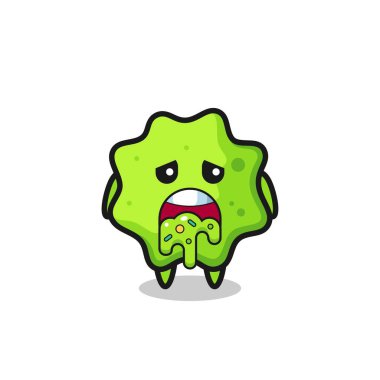 Kusmuğu olan tatlı splat karakteri, şirin tasarım.