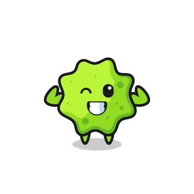 Kas splat karakteri kaslarını gösteriyor, şirin bir tasarım.