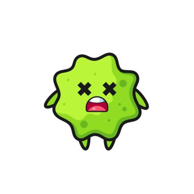 Ölü şaplak maskotu karakteri, şirin tasarım.