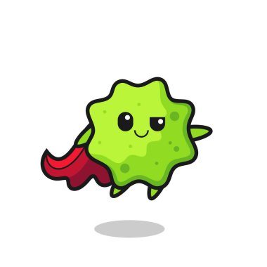 Sevimli süper kahraman uçuyor, şirin tasarım.